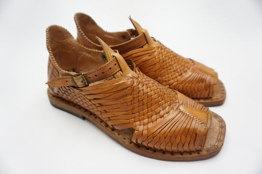 HUARACHES CRUZADO DE PALOMA WITH STRAP COLOR BROWN CLEAR RETRO VINTAGE ACME - MRM29