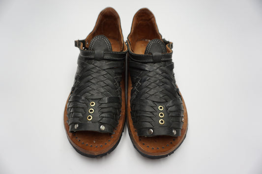 HUARACHES PIHUAMO CLASSIC BLACK SOLID RETRO VINTAGE ACME - MRM67
