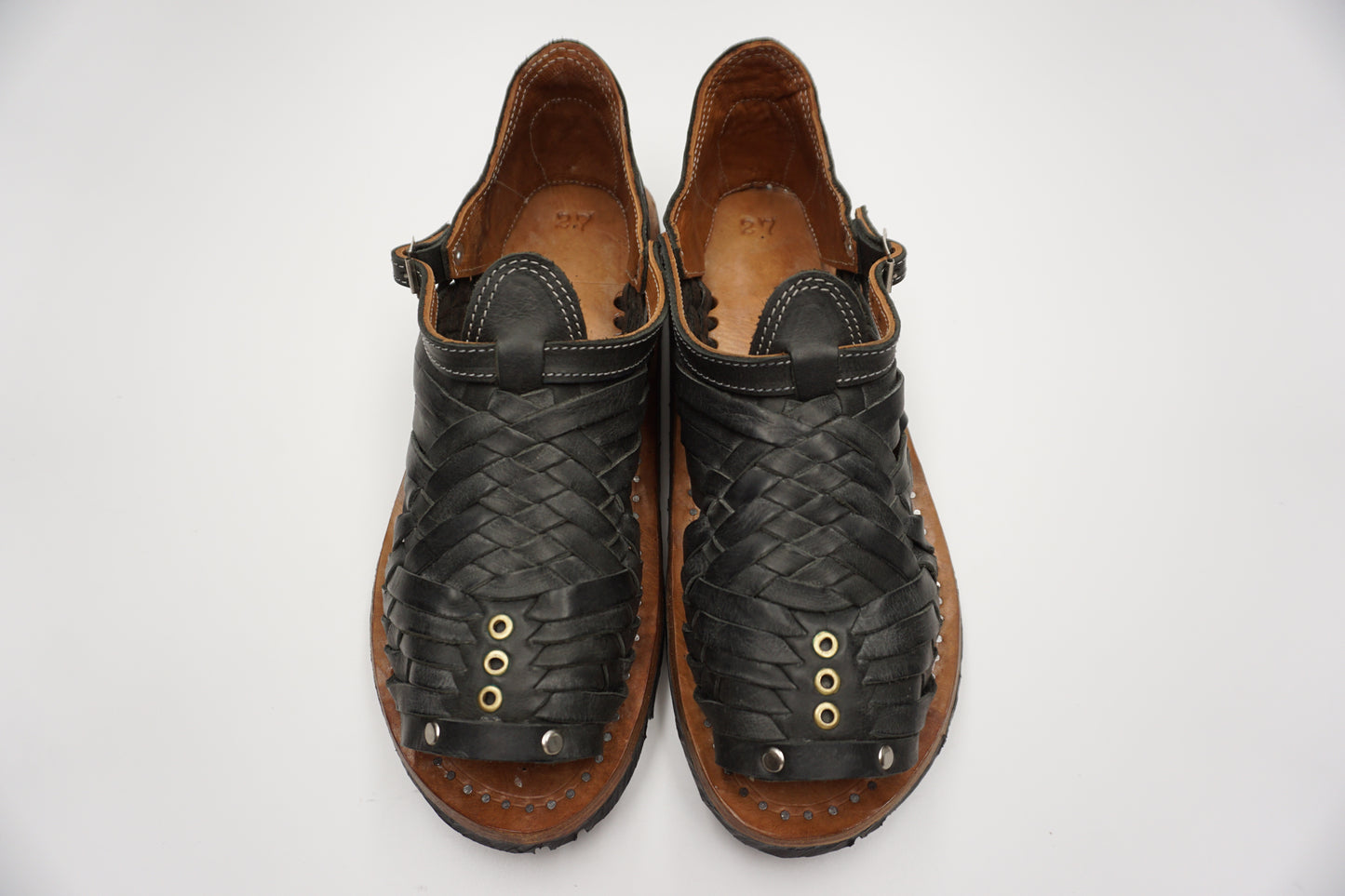 HUARACHES PIHUAMO CLASSIC BLACK SOLID RETRO VINTAGE ACME - MRM67