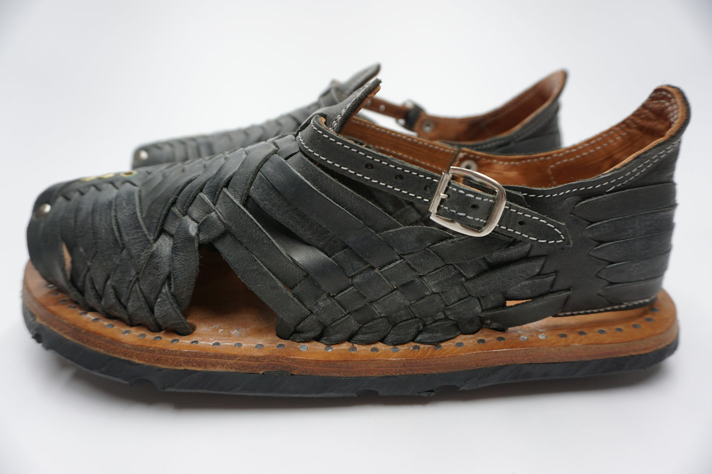 HUARACHES PIHUAMO CLASSIC BLACK SOLID RETRO VINTAGE ACME - MRM67