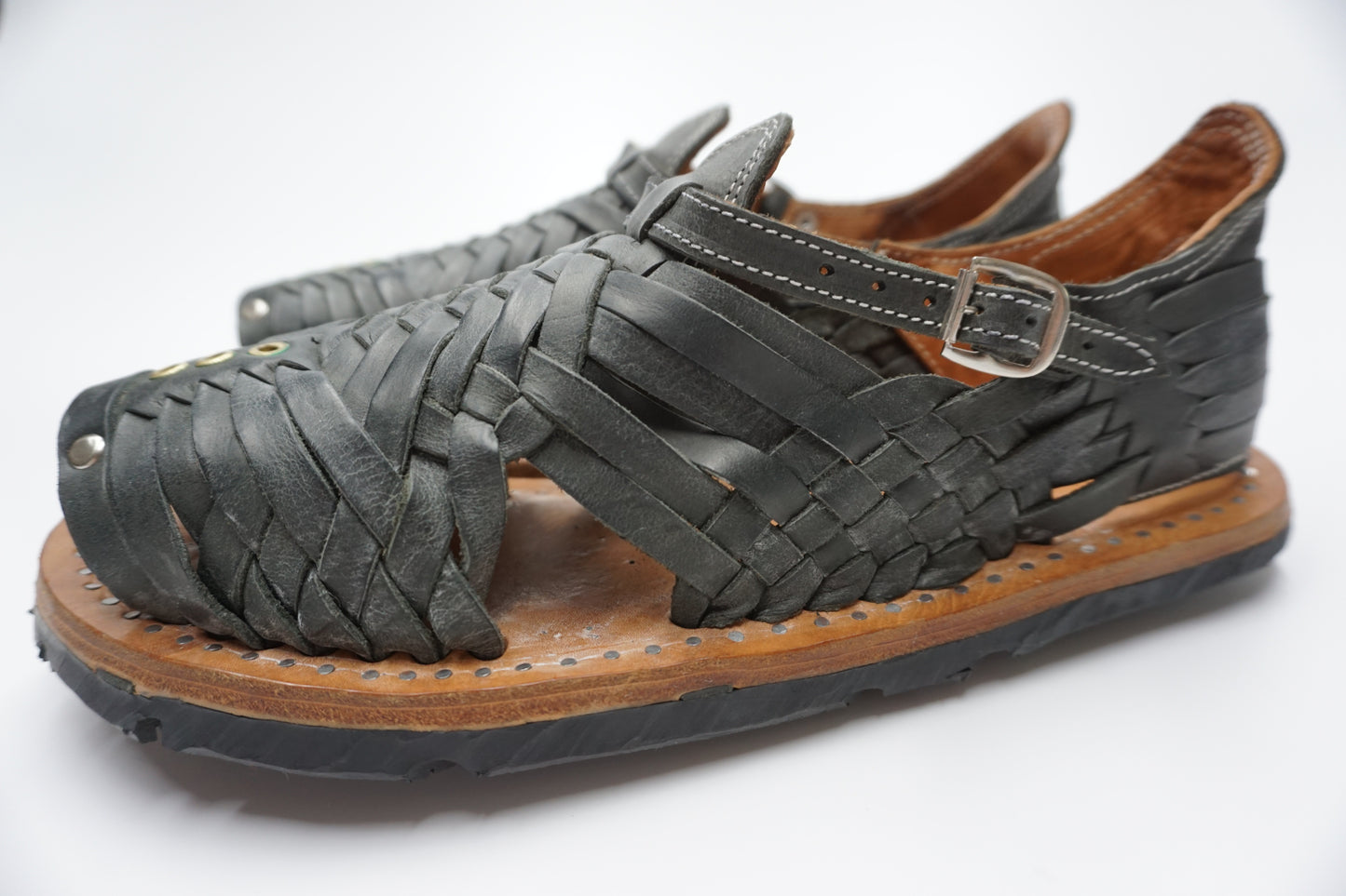 HUARACHES PIHUAMO CLASSIC BLACK SOLID RETRO VINTAGE ACME - MRM67