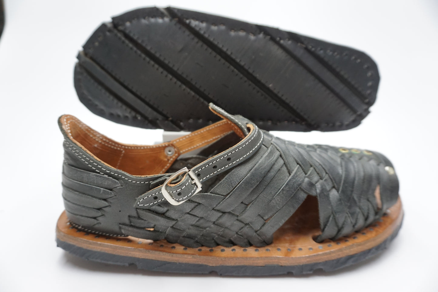 HUARACHES PIHUAMO CLASSIC BLACK SOLID RETRO VINTAGE ACME - MRM67