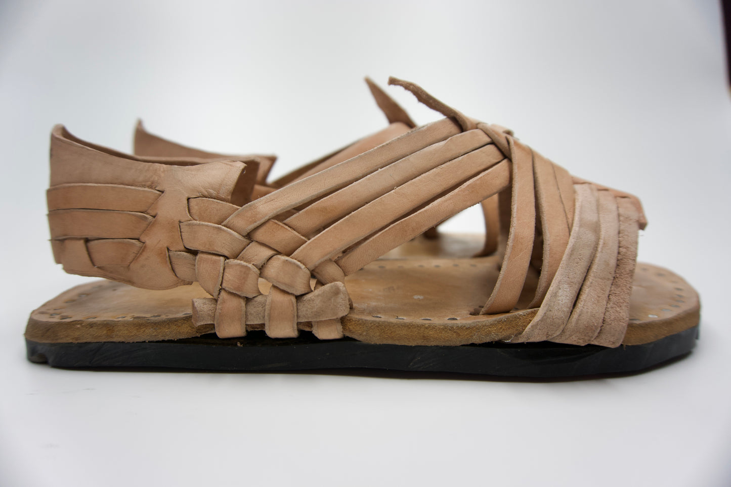 HUARACHES ARAÑITA RUSTICO CRUZADO NATURAL RETRO VINTAGE STYLE MEXICAN SANDALS - MRM09