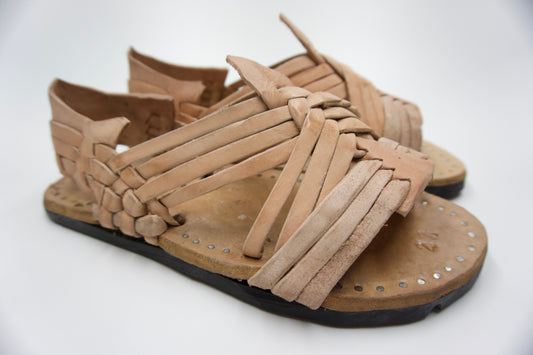 HUARACHES ARAÑITA RUSTICO CRUZADO NATURAL RETRO VINTAGE STYLE MEXICAN SANDALS - MRM09