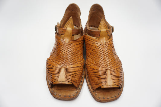 HUARACHES CRUZADO DE PALOMA WITH STRAP COLOR BROWN CLEAR RETRO VINTAGE ACME - MRM29