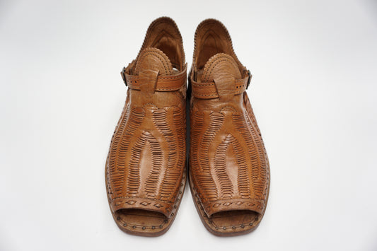 HUARACHES RECARGADO 7 CORDONES COLOR BROWN CLEAR RETRO VINTAGE ACME - MRM30