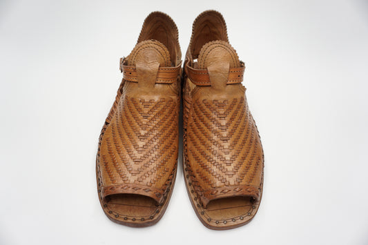 HUARACHES PETATILLO VOLTEADO V COLOR NATURAL CLEAR RETRO VINTAGE ACME - MRM32