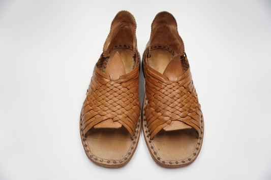HUARACHES PLAYERO DELUXE COLOR BROWN CLEAR RETRO VINTAGE ACME - MRM33